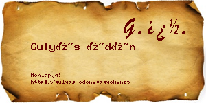 Gulyás Ödön névjegykártya